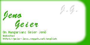 jeno geier business card